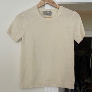 Everlane Cashmere short sleeve sweater- ivory